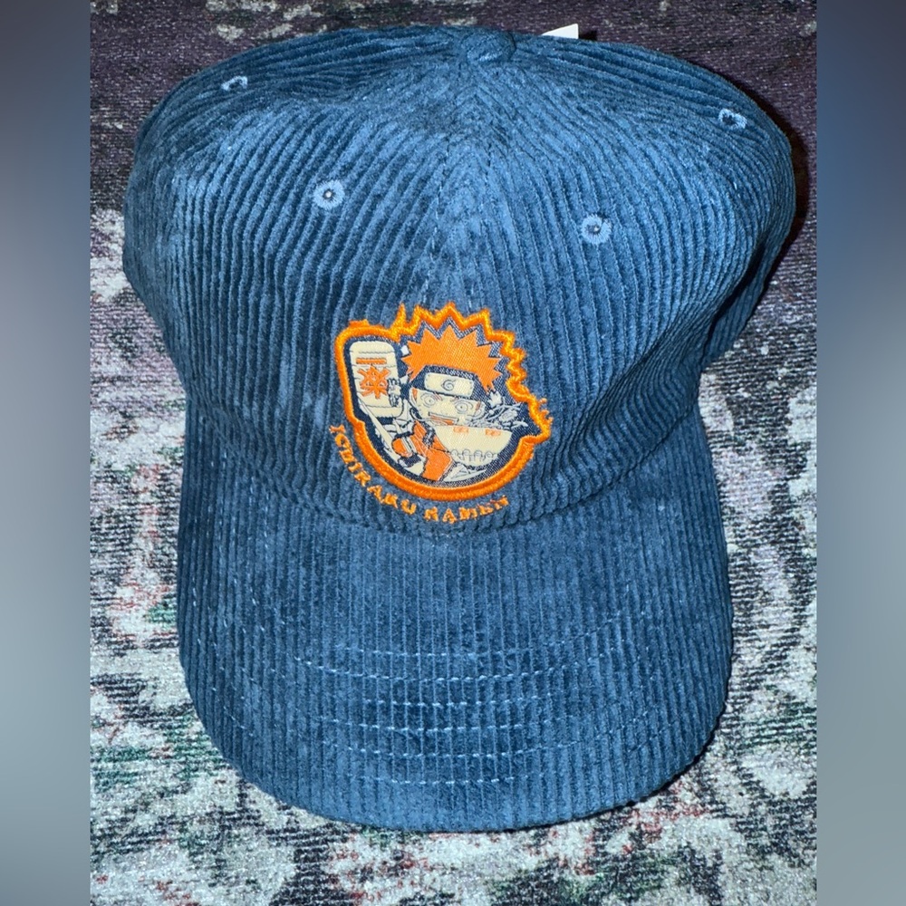Ichiraku Ramen Blue Corduroy Adjustable Naruto Anime Cap